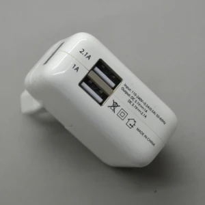 Dual-USB-Netzladegerät 2,1A und 1A für Tablets und Handys