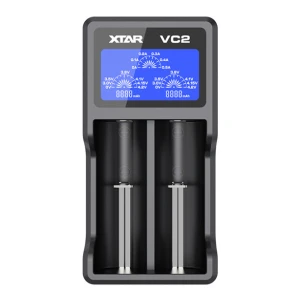 Amass XTAR VC2 Ladegerät für Li-Ion Akku mit LCD