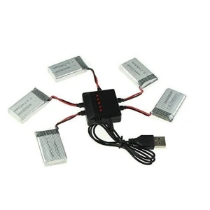 USB-Ladegerät für 5 Akkus gleichzeitig für den Syma X5C Quadrocopter und kompatible Modelle