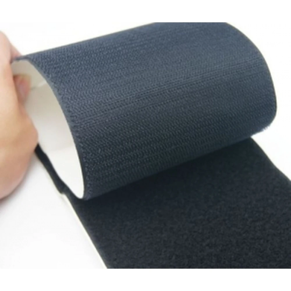 Klettband selbstklebend 80 mm schwarz mit Rückenkleber - 1 Meter