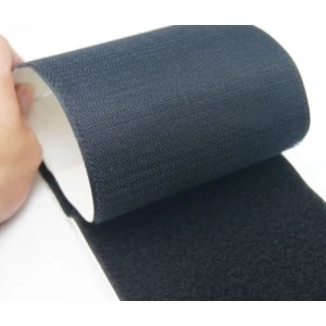 Klettband selbstklebend 80 mm schwarz mit Rückenkleber - 1 Meter