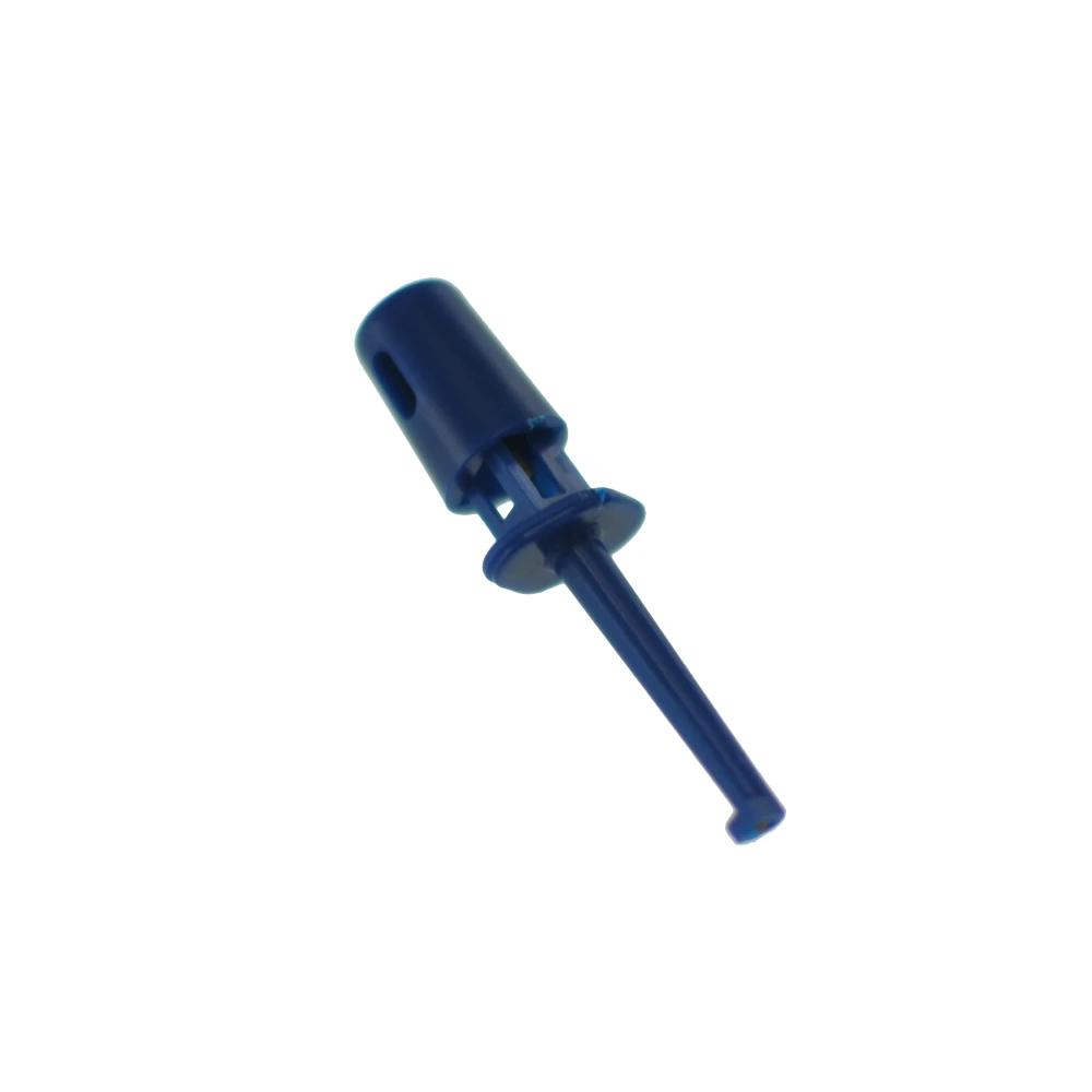 Blauer Kabelanschluss-Clip für Prüfspitze mit einfachen Haken 4cm