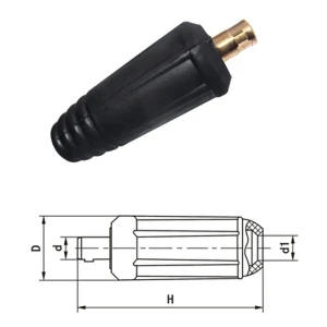 Amass Männlicher Luftstecker 10-25 für Schweißkabel 160-200A von Mlink