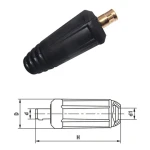 Stecker Luftkupplung 35-50 für Schweißkabel Schlauch 300A