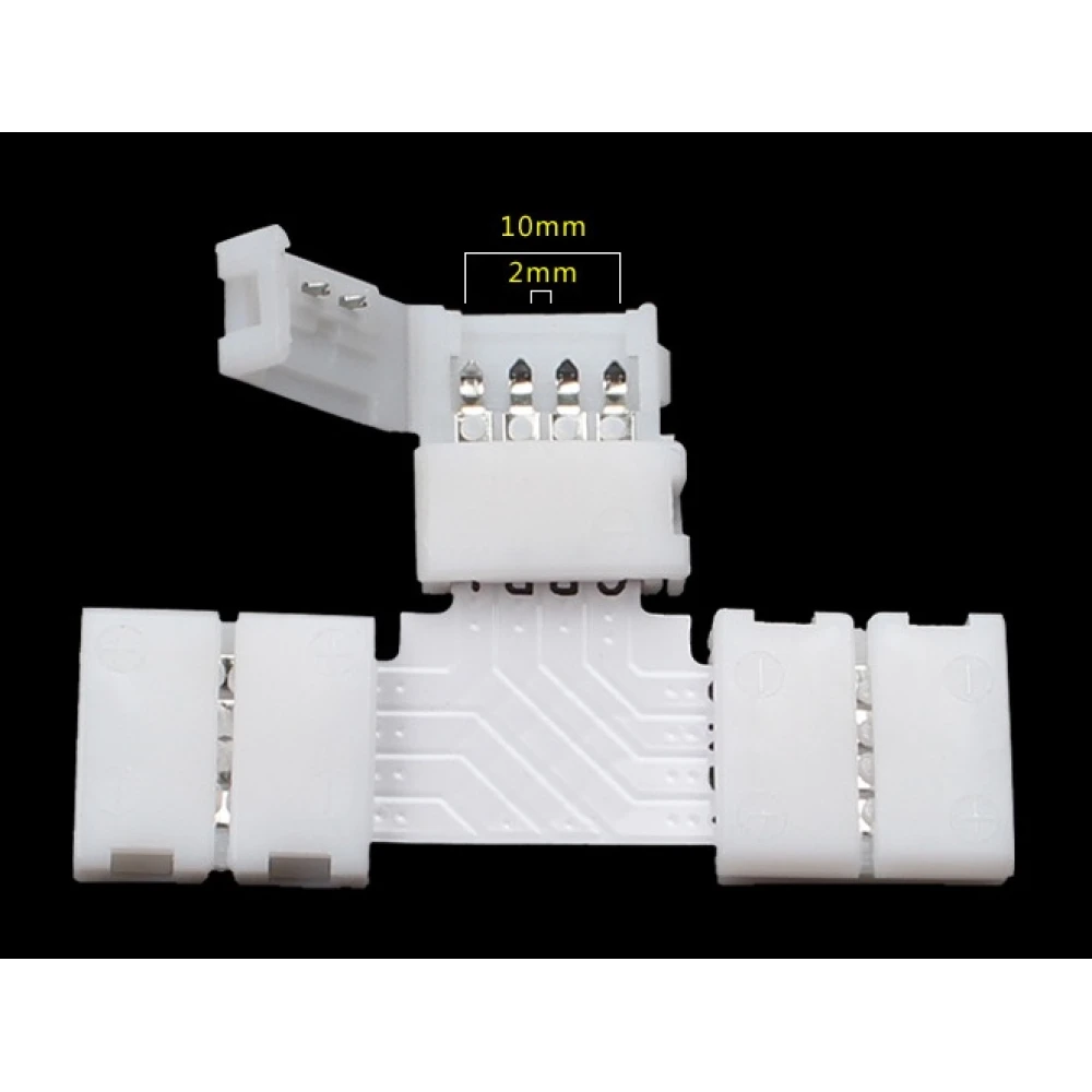 LED T-Verbindungsstück 4 Pin 10mm 5050 RGB für LED-Streifen YourLed