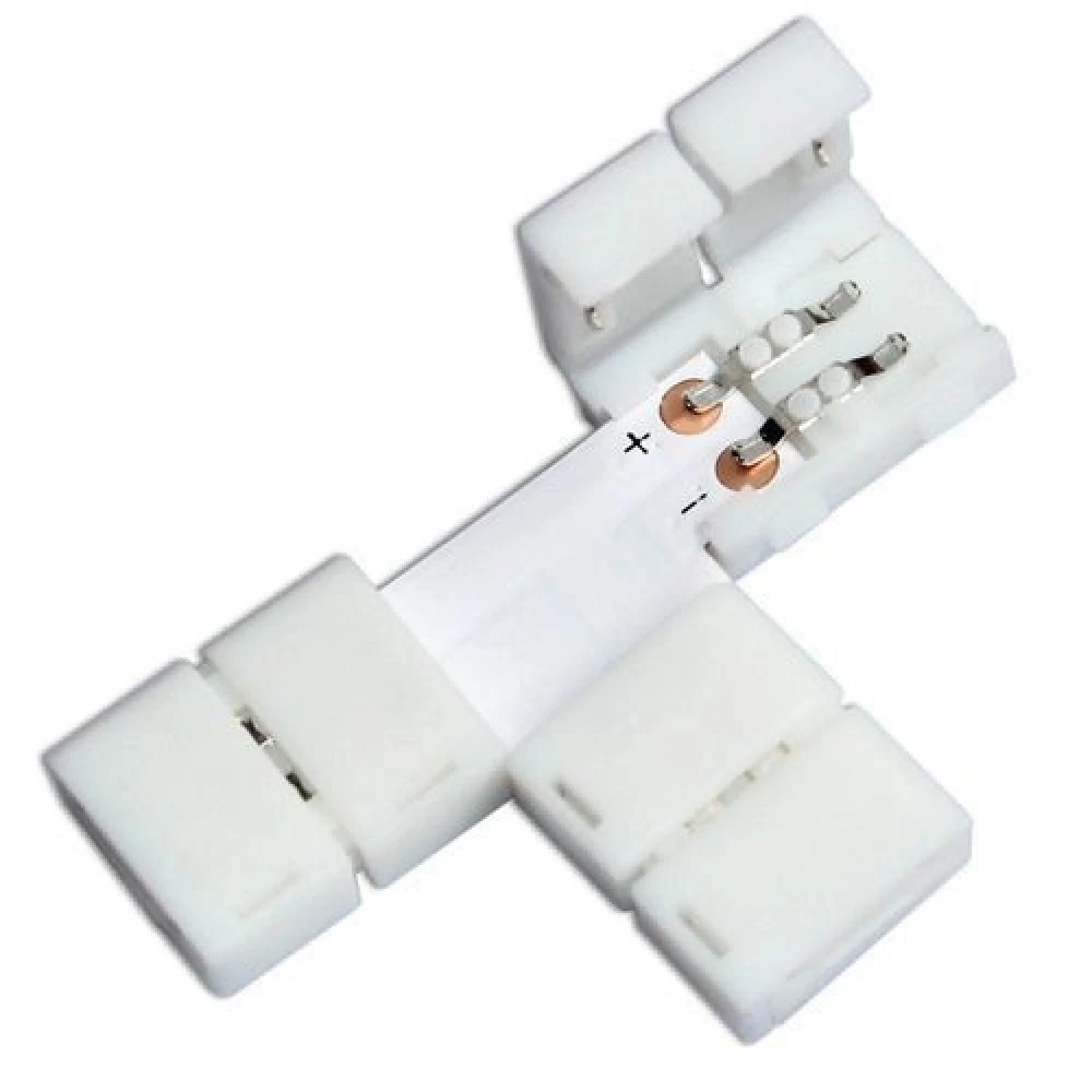 LED Clip-T-Verbinder 10mm 2 Pin 5050/5630 RGB für LED-Streifen