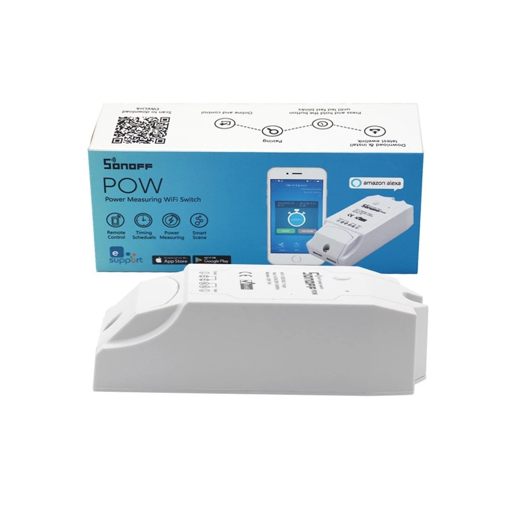 Sonoff Pow WLAN-Schalter mit intelligenter Energieverbrauchsmessung und Fernsteuerung