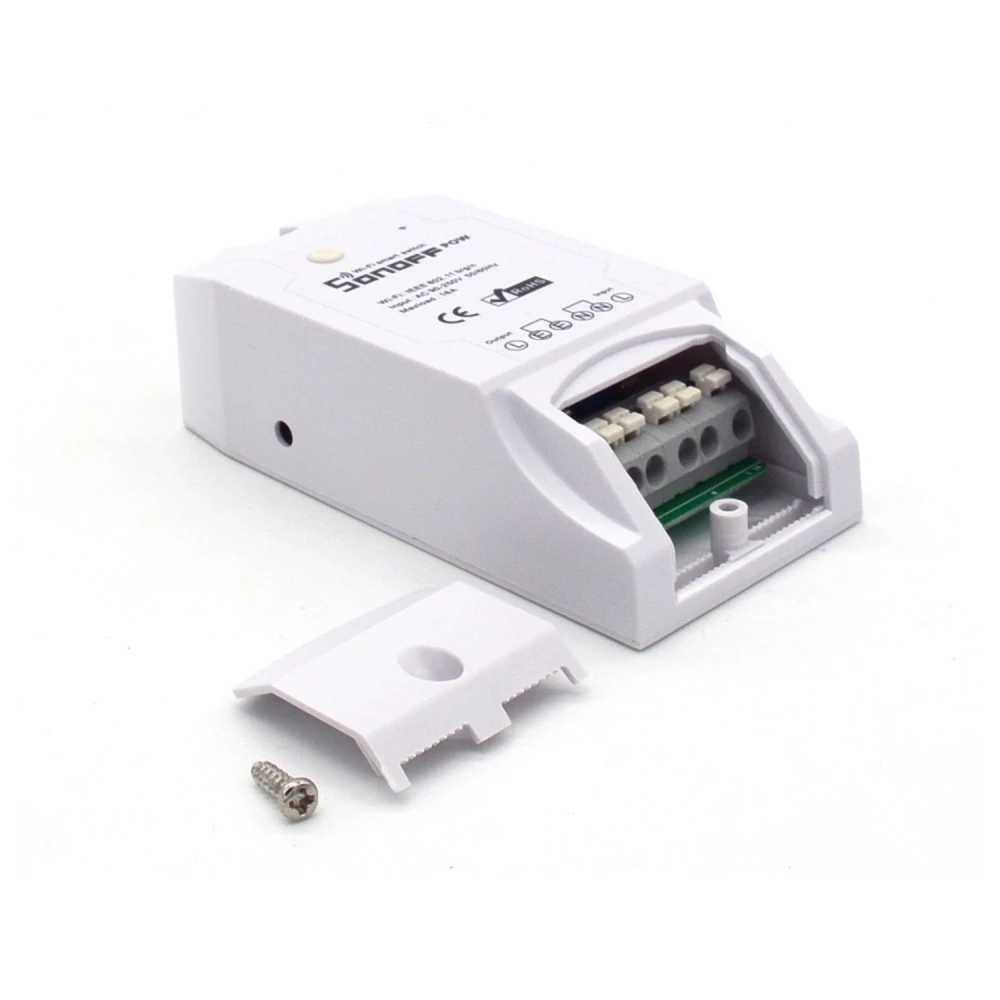 Conmutador Wifi Sonoff Pow instalado en un entorno de hogar inteligente