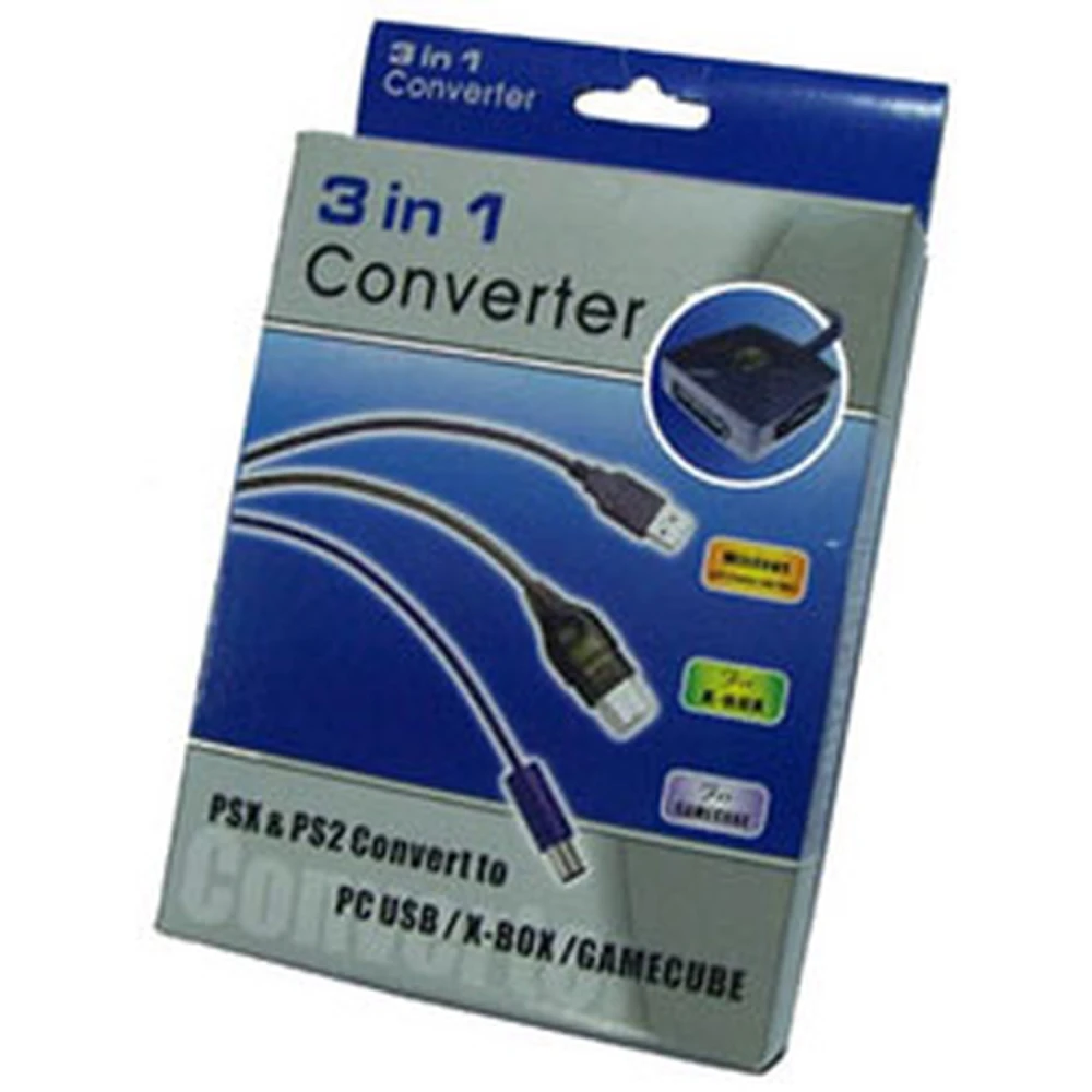3-in-1-Adapter für PS/PS2-Controller auf USB, GameCube und Xbox - Mayflash