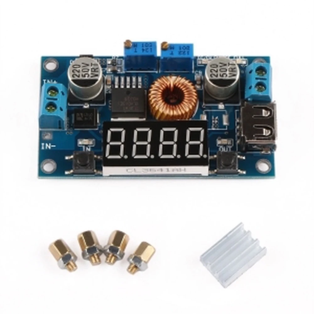 Regelbarer DC-DC Wandler 5A 1.25V-32V mit Voltmeter und Amperemeter satkit