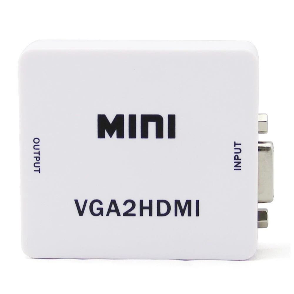 Vista lateral del convertidor VGA a HDMI con indicador LED