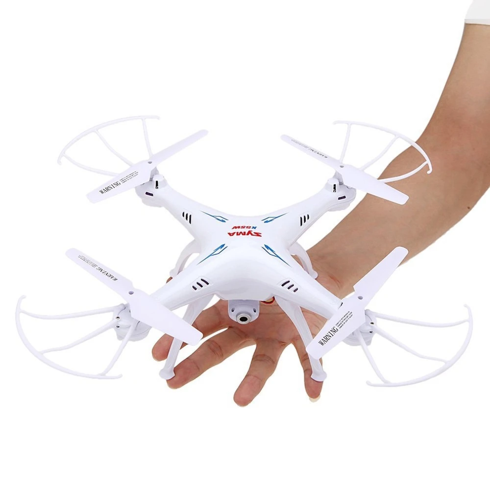 Detalle del drone Syma X5SW con cámara HD y wifi en color negro