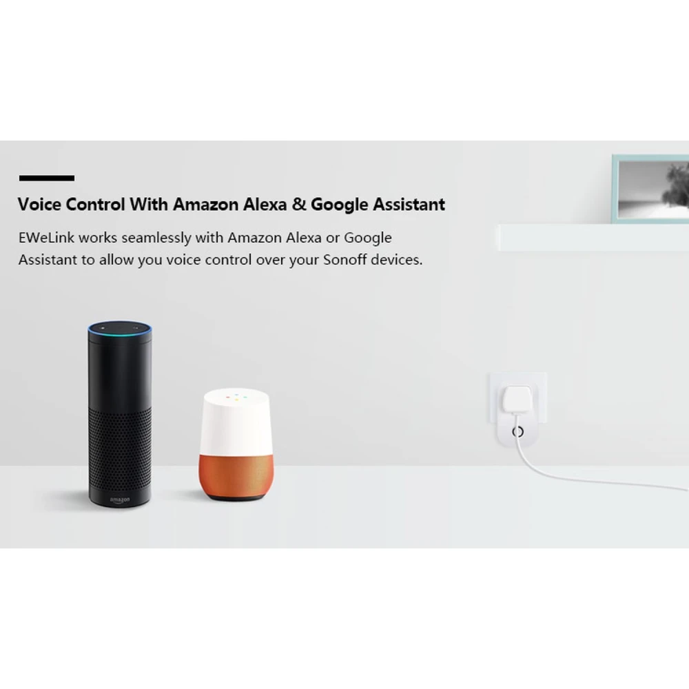 Vista general del enchufe inteligente Sonoff S20 EU