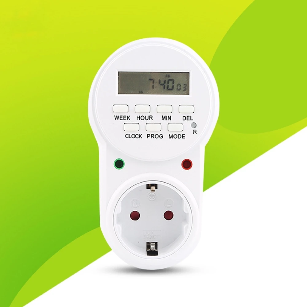 Digitaler Zeitschaltstecker mit 8 Programmen für präzise Zeitsteuerung
