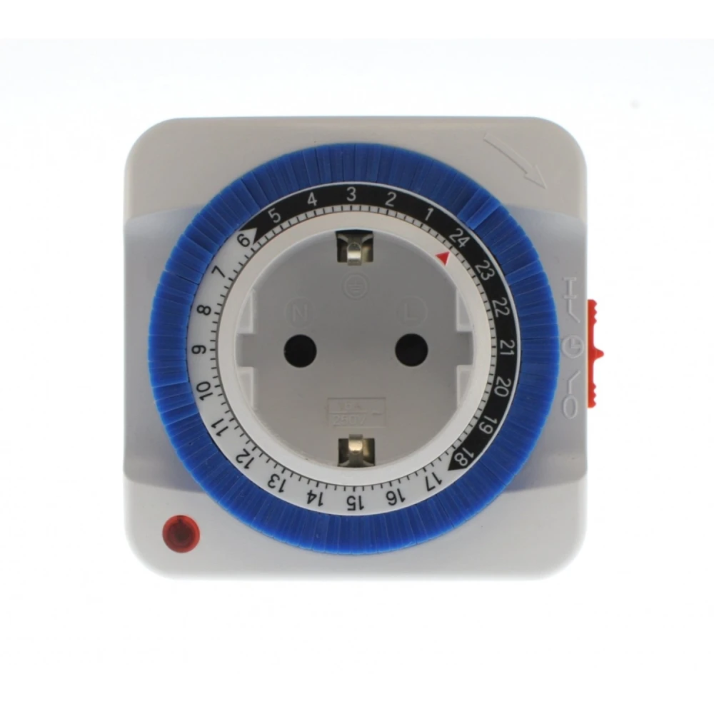 Analoge Tageszeitschaltuhr Steckdose 24 Stunden, 3500W