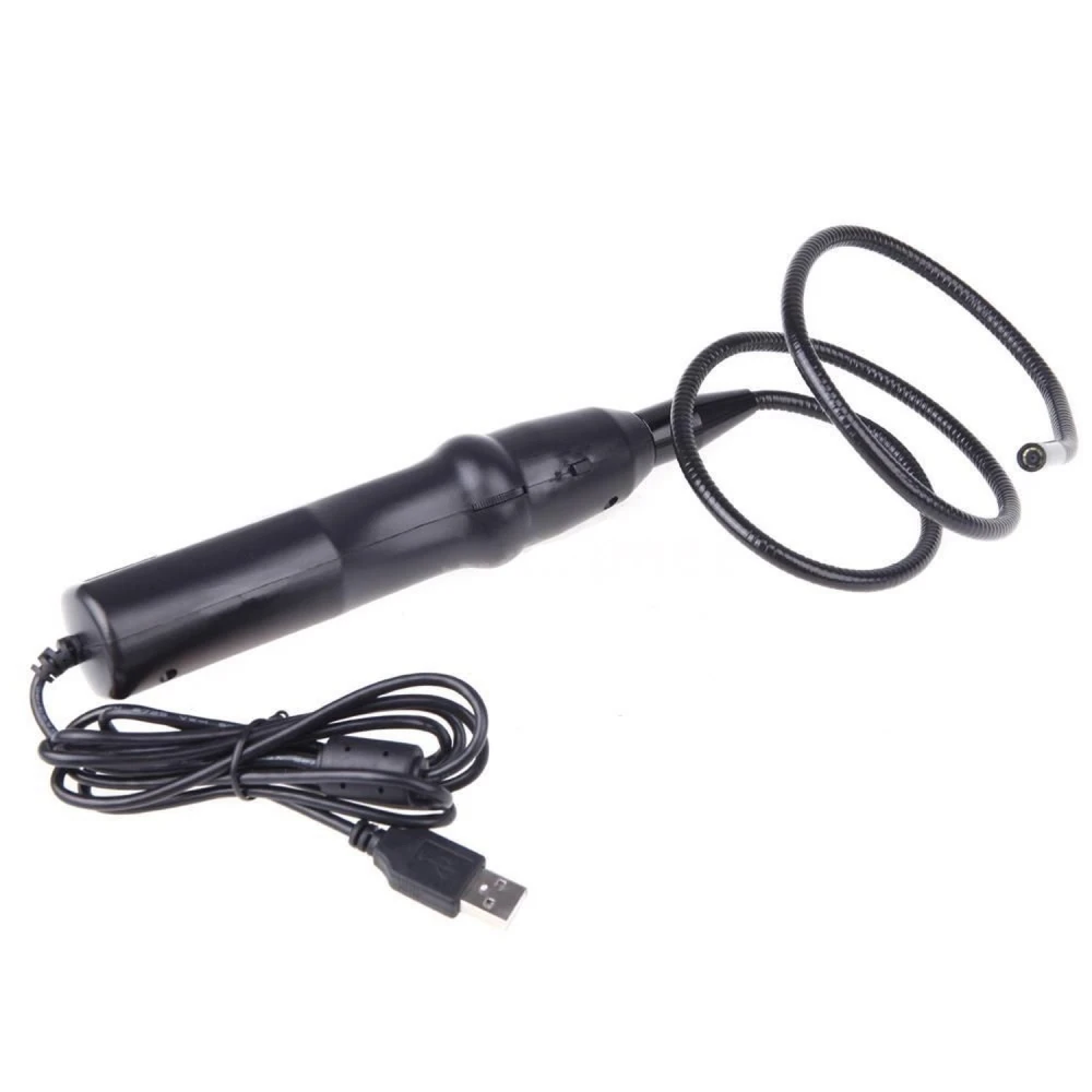 Endoscopio USB flexible con luz LED encendida para inspección electrónica