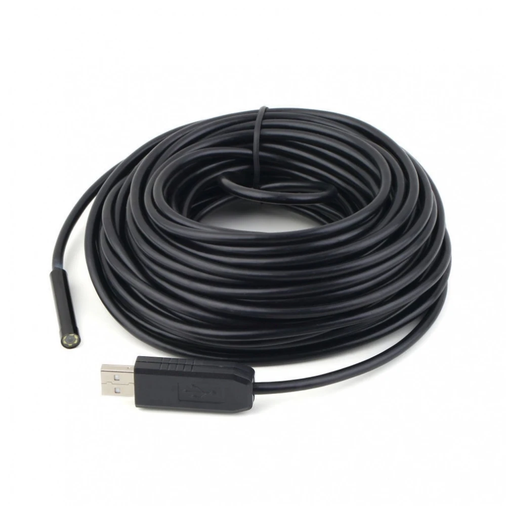 USB-Endoskop 15 Meter flexibel mit 7mm Linse und wasserdichtem Licht