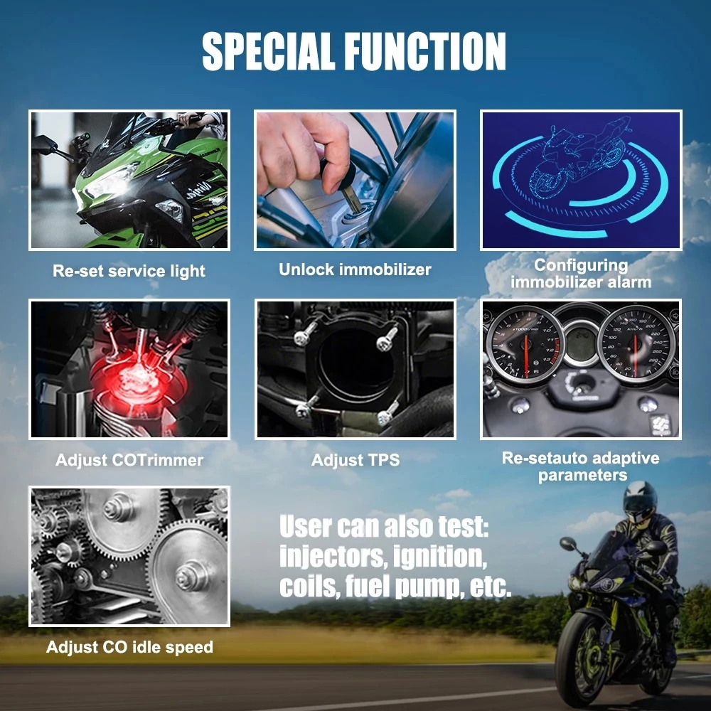 Motorrad-Diagnosegerät OBD JDiag M100 Pro für KTM Honda Yamaha Kawasaki BMW