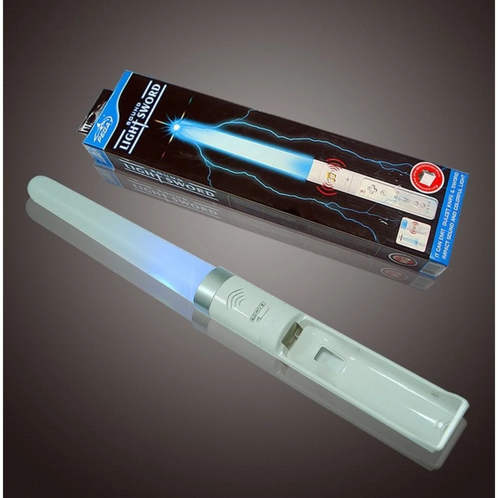 Blaues Wii-Lichtschwert mit Sound für kompatiblen Wiimotion Plus-Controller