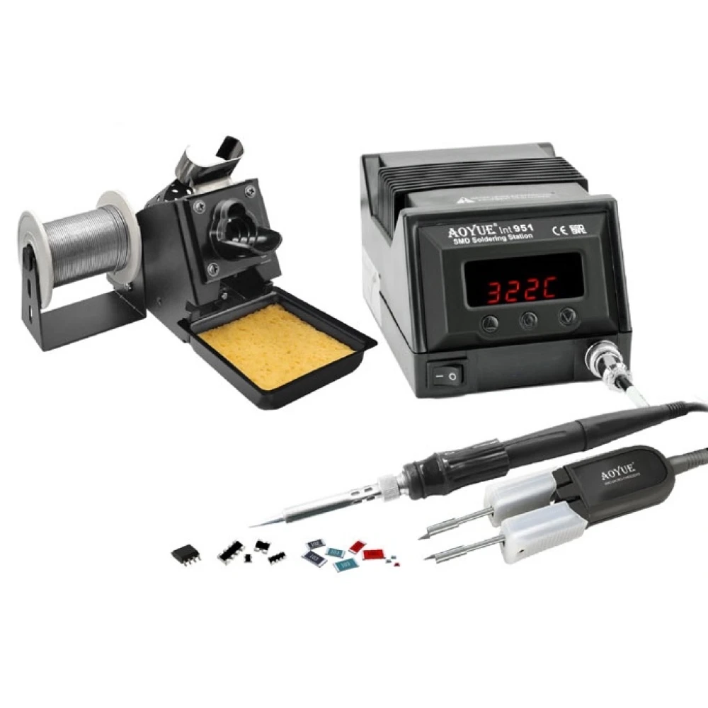 Aoyue 951 SMD Lötstation mit Mikro-Pinzette für präzises Löten