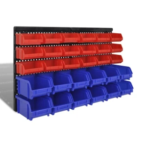 Wand-Regal für Heimwerken mit stapelbaren Boxen TSX TOOL 32pc