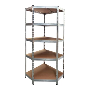 Metall-Eckregal 180x70x40 cm mit 5 verstellbaren Böden