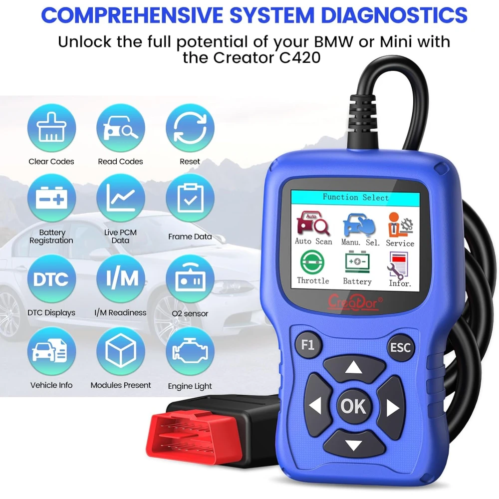 OBD2-Diagnosegerät BMW Creator C420 für BMW und Mini mit erweiterten Funktionen