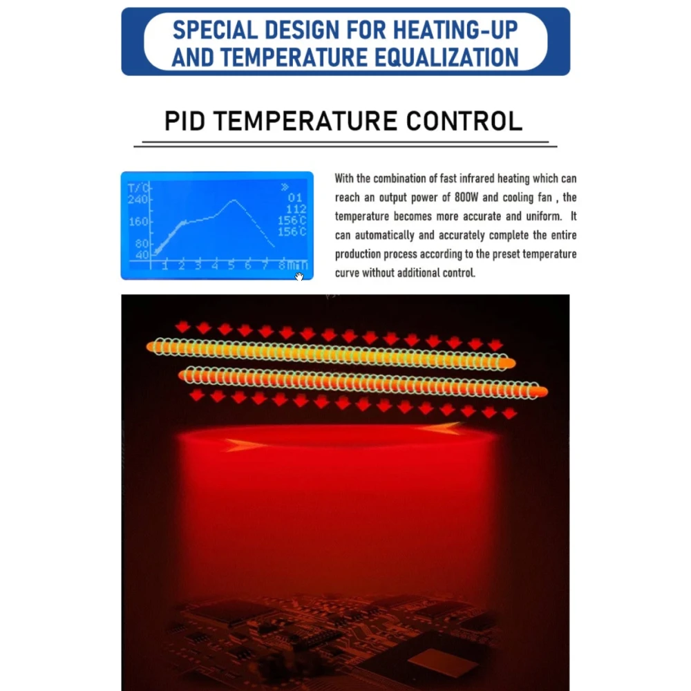 T-962A Puhui V2.0 Infrarot-Reflow-Ofen für SMD und BGA