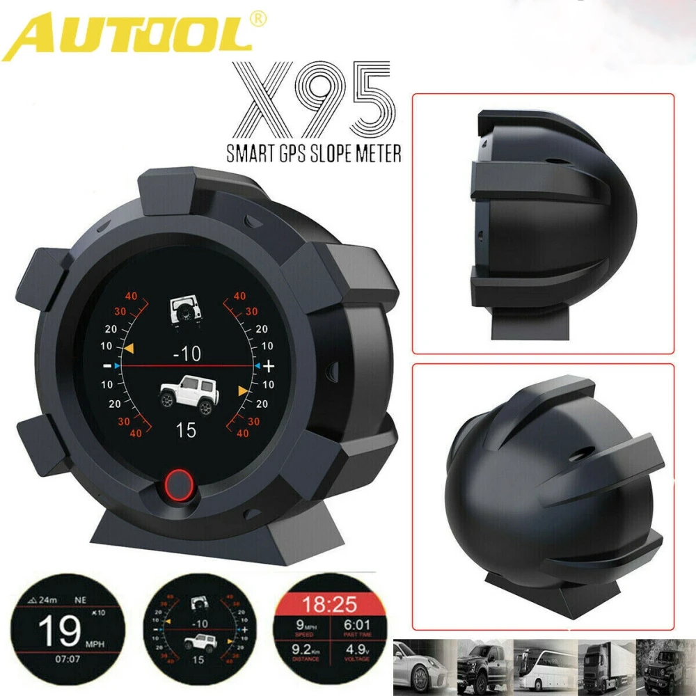 Autool X95 Multifunktions-Inklinometer mit Multiachs-Gyroskop und GPS