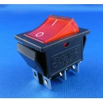 Roter Wippschalter mit Neon 6 Pins KCD4 von satkit