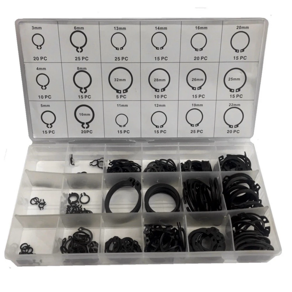 Set de 300 clips Seeger Circlips para automoción y mantenimiento