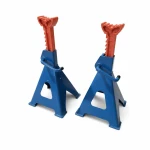 2er-Set Unterstellböcke 12 Tonnen mit doppelter Sicherung — Höhenverstellbare Stahl-Achsständer 46-76 cm für PKW, Transporter, LKW und Maschinen TSX TOOL