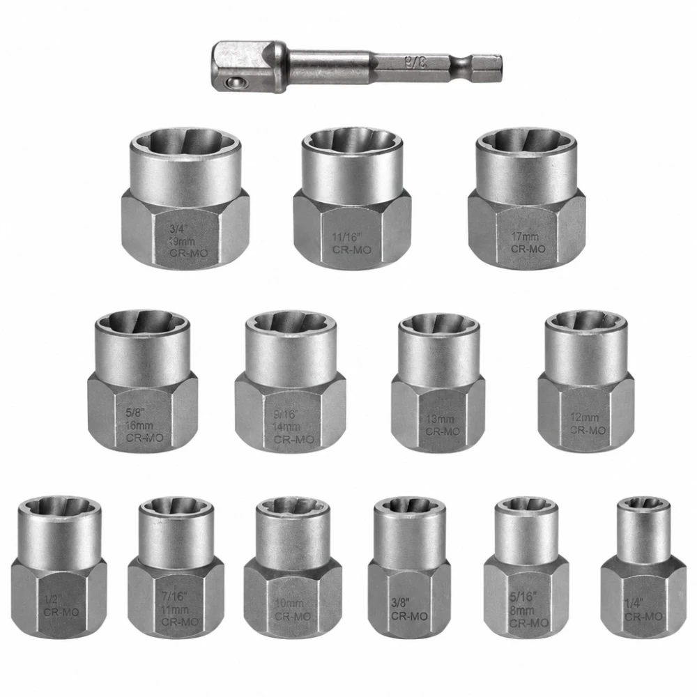 14-teiliges HSS-Schraubenausdreher-Set – Beschädigte Schrauben & Muttern entfernen