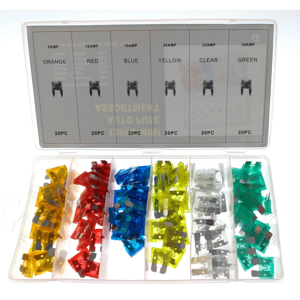 Sicherungsset Auto Motorrad 120-teilig 5A 10A 15A 20A 25A 30A TSX TOOL