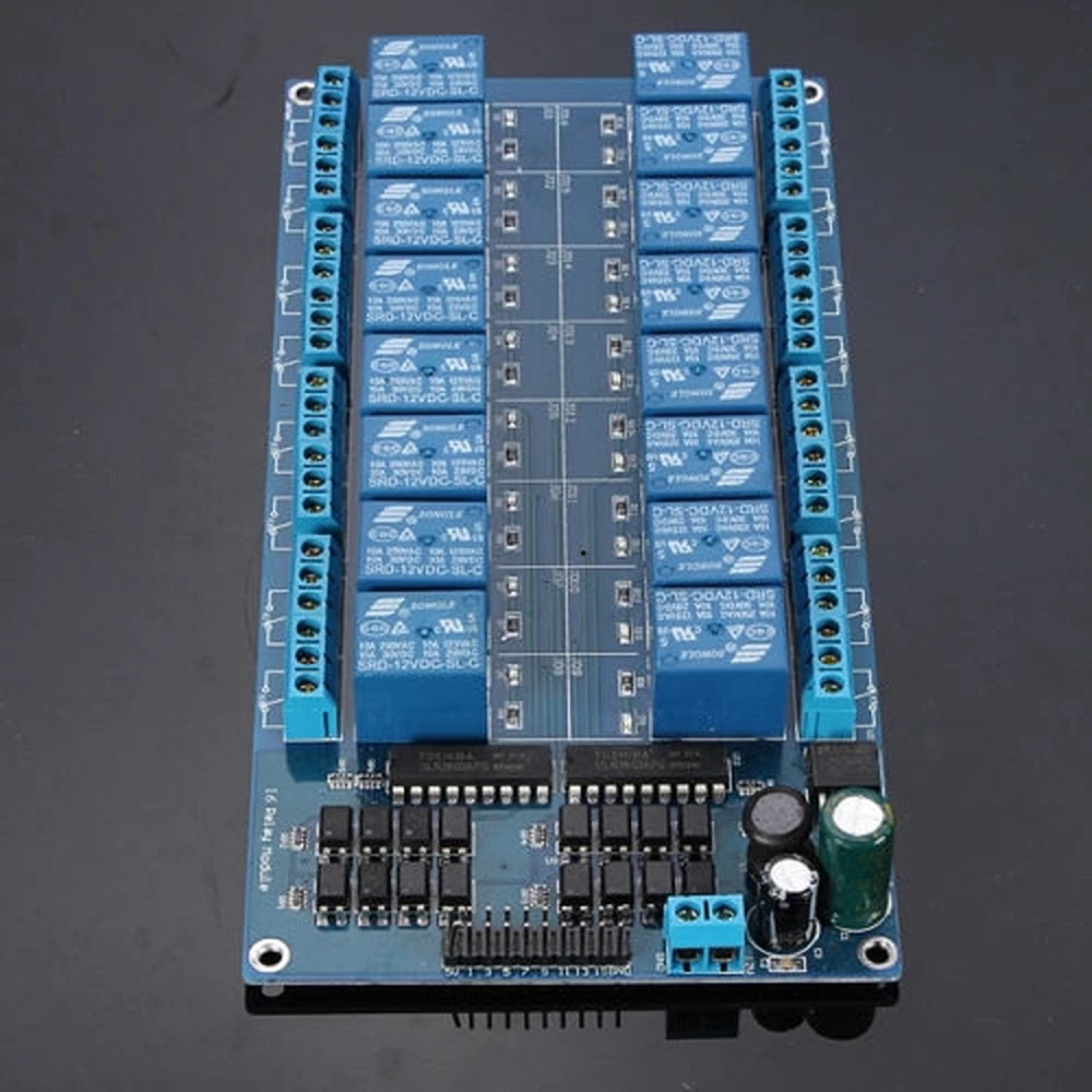 16-Kanal 12V Relaismodul für Arduino - kompatibel satkit