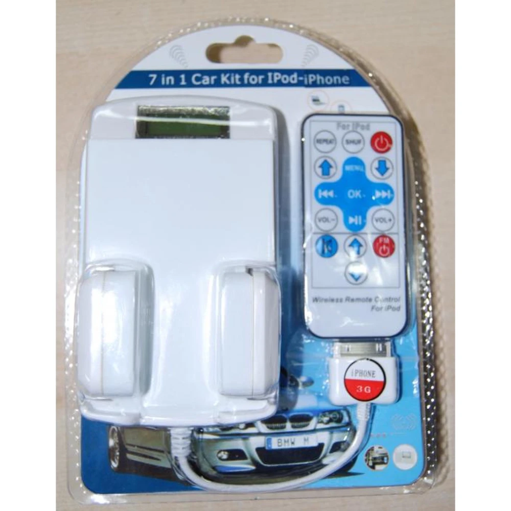Auto-Kit für iPod und iPhone 3G - 7-in-1 mit FM-Transmitter und Ladegerät
