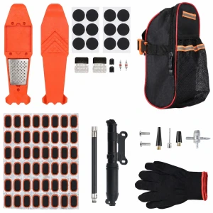 satkit Reifenpannen-Reparaturset Motorrad Fahrrad 81 Teile Dochte Ahle Tubeless