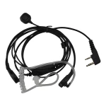 Kehlkopfmikrofon für Baofeng Walkie Talkie Doppel-Pin mit Velcro und PTT