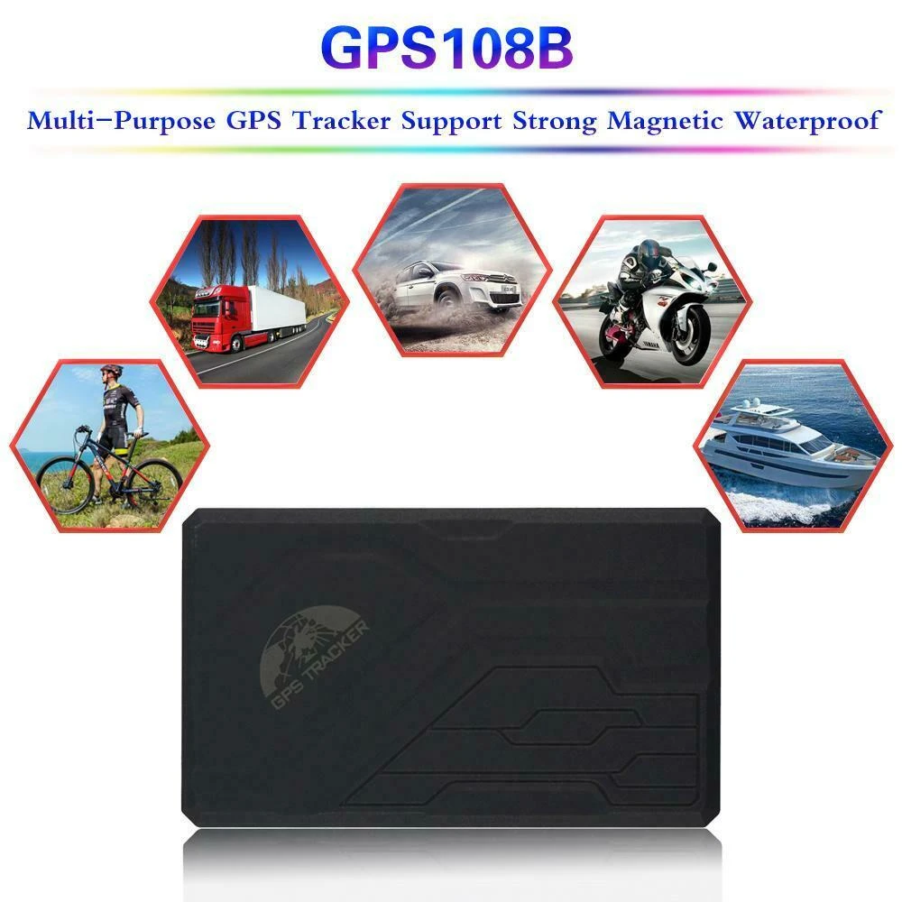 GPS-Tracker mit langer Akkulaufzeit für Auto TK108B mit SOS-Alarm und Magnetfuß