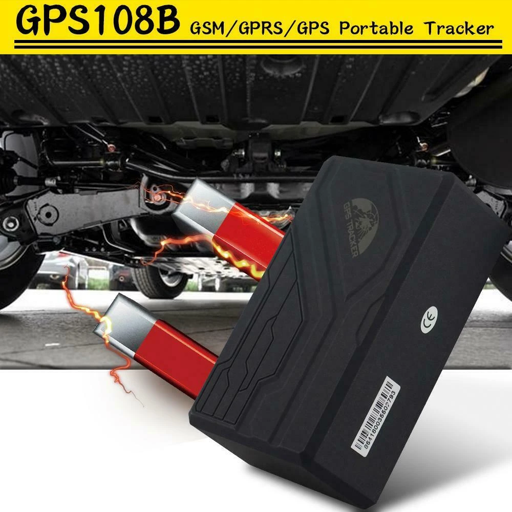 GPS-Tracker mit langer Akkulaufzeit für Auto TK108B mit SOS-Alarm und Magnetfuß