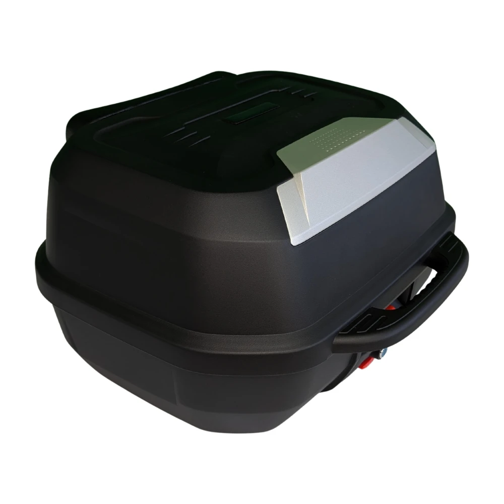Motorrad-Topcase 47L - Universelles, abnehmbares Topcase mit Schloss und Rückenlehne