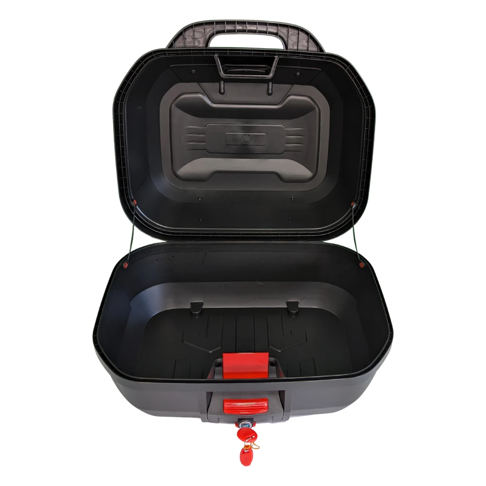 Motorrad-Topcase 47L - Universelles, abnehmbares Topcase mit Schloss und Rückenlehne