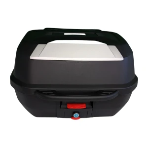 Motorrad-Topcase 47L - Universelles, abnehmbares Topcase mit Schloss und Rückenlehne