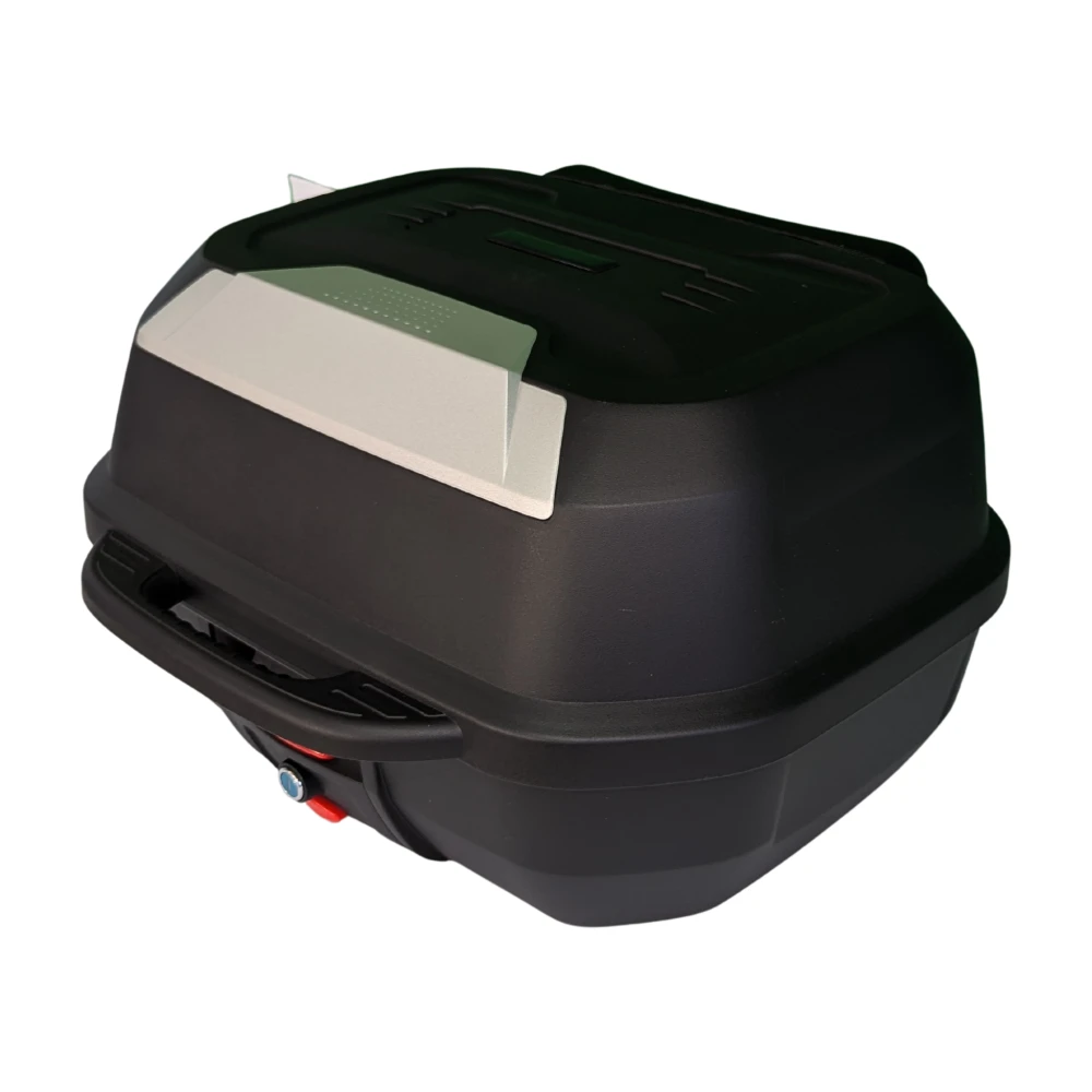 Motorrad-Topcase 47L - Universelles, abnehmbares Topcase mit Schloss und Rückenlehne