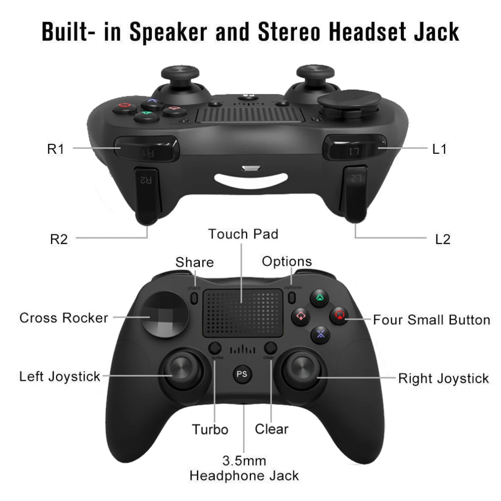 PS4-Controller kabellos schwarz DoubleShock 4 für Playstation 4