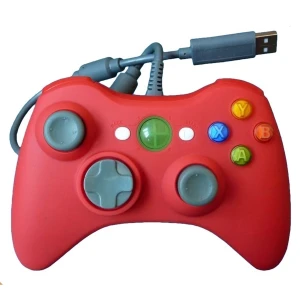 Rotes kabelgebundenes Xbox 360-Gamepad für maximalen Komfort