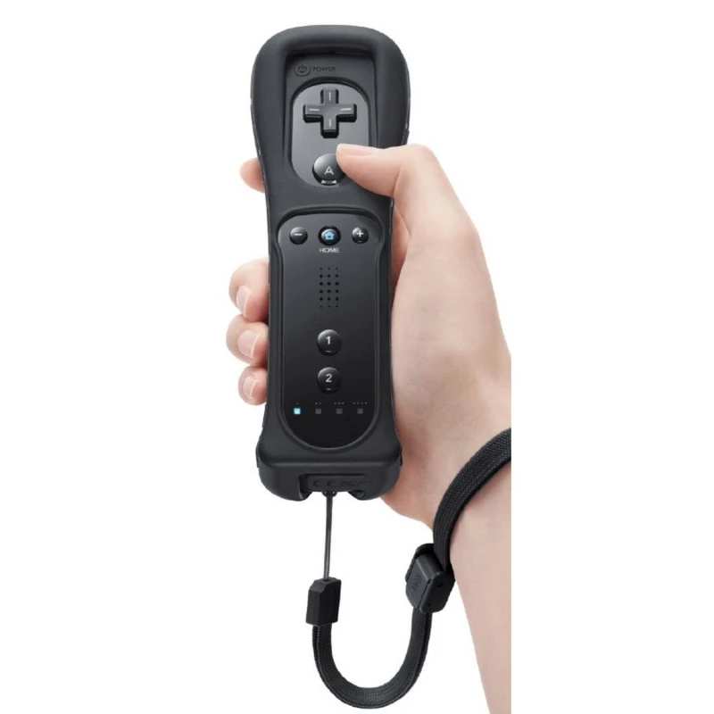 Wii Remote Controller mit integriertem Wii Motion Plus, schwarz