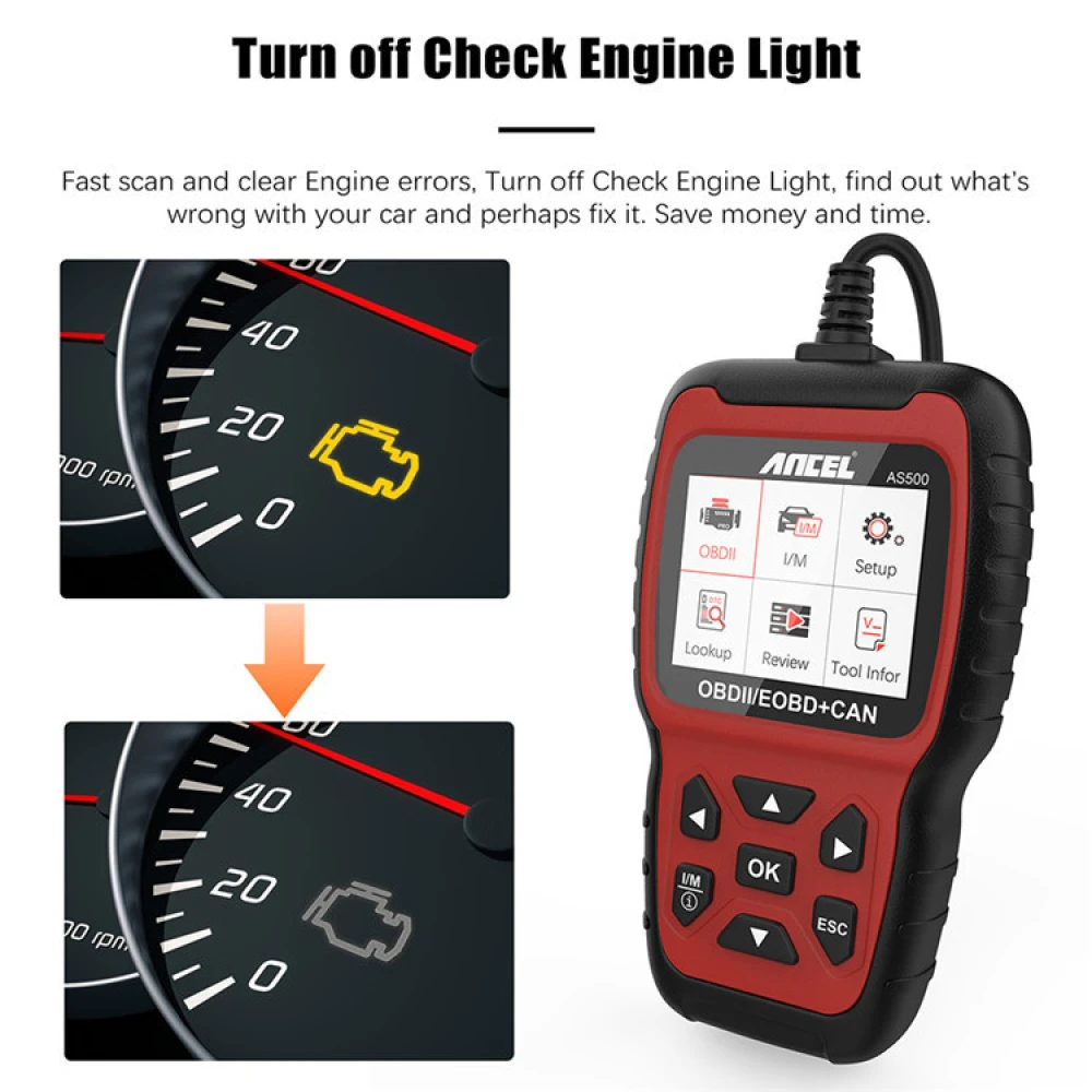 Ancel AS500 OBD2-Scanner Fahrzeug-Diagnosegerät