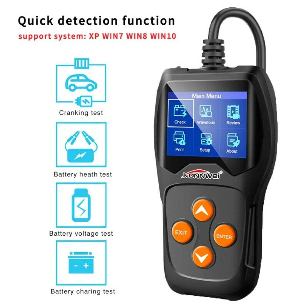 Konnwei KW600 12V Batterietester für Auto und Motorrad