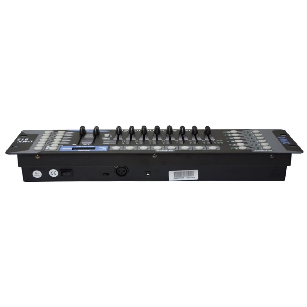 Vista lateral de la Mesa Controladora De Luces DMX 512 192 Canales para DJ y eventos